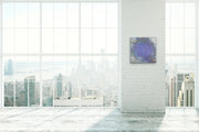 Boom…the Earth was Born - Heart Art Original - on white pillar looking out over modern city