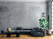 Open Your Eyes - Heart Art Original - on grey wall - in living area with large blue black couch