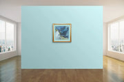 Blow Away Bad Memories - Heart Art Original  -  on light blue wall in living area