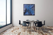 Show Love To Planet Earth - HEART Art Original - on lightgrey wall in dining area
