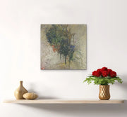 Ask Mother Earth for Forgiveness - Heart Art Original - on light grey wall - in hallway