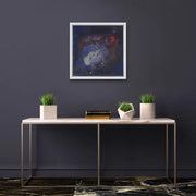 The Earth’s Origins - a Big Bang  - on dark wall with white marble table