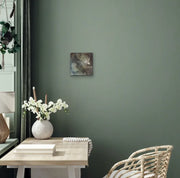 A Weird Itch To Control - Heart Art Origins - on khaki green wall