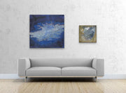 Balancing out the water cycle - Heart Art Original - on light grey wall - in living space
