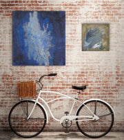 Balancing out the water cycle - Heart Art Original - on brick wall - in garage space